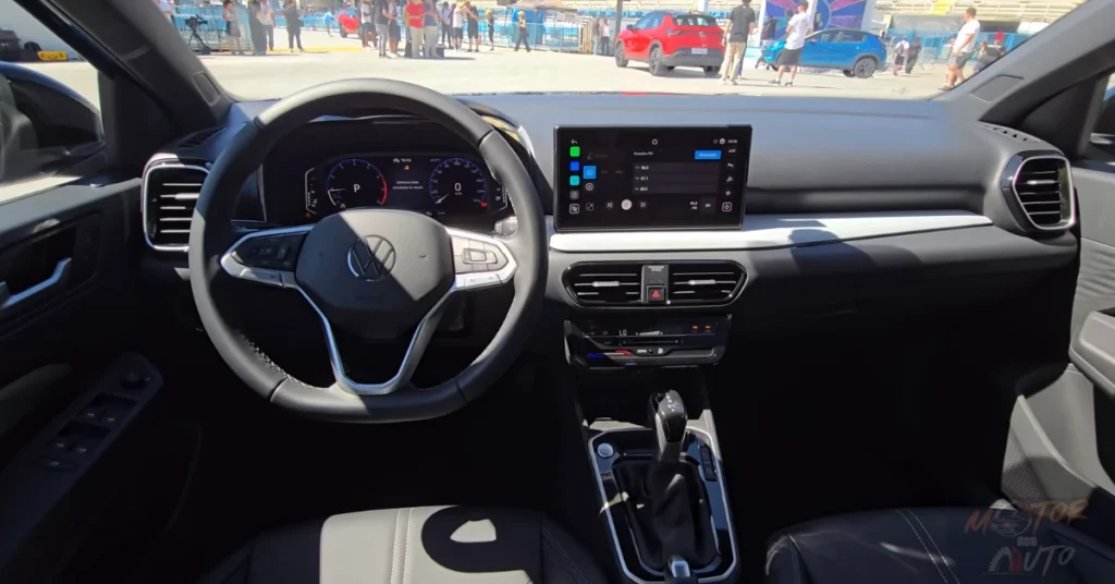 The VW Tera's modern dashboard features a digital instrument cluster, free-standing infotainment screen, and physical climate controls.