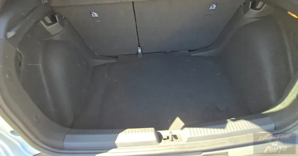 The VW Tera's cargo area provides practical storage space despite the vehicle's compact dimensions.