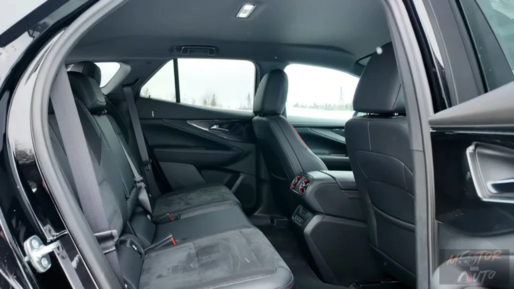 The 2025 Blazer EV interior showcases its spacious cabin design with comfortable seating for five, premium materials, and a modern, uncluttered layout.