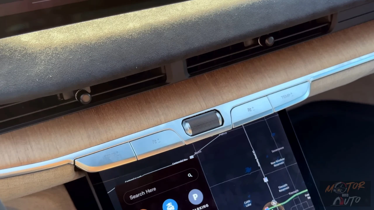 2025 Lucid Air dedicated physical buttons for frequently used functions.