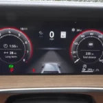 Digital instrument cluster of 2025 Volkswagen Tiguan displaying speedometer, tachometer, and trip computer information with customizable graphics