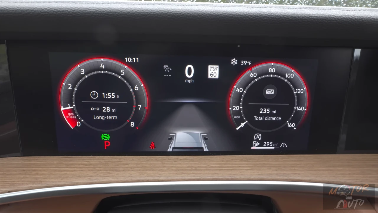 Digital instrument cluster of 2025 Volkswagen Tiguan displaying speedometer, tachometer, and trip computer information with customizable graphics