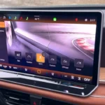Touchscreen of 2025 Volkswagen Tiguan showing drive mode selection interface with Eco, Comfort, Sport, and other driving modes