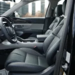The 2025 Lincoln Nautilus features luxurious leather-appointed seating with available 24-way Perfect Position seats, heated and ventilated functionality, and premium materials throughout the cabin.