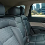 iew of 2025 Lincoln Nautilus rear passenger area highlighting spacious seating, interior comfort features, and premium material quality
